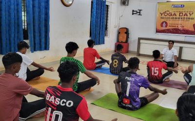 International Yoga Day was celebrated at Thodupuzha Soccer School