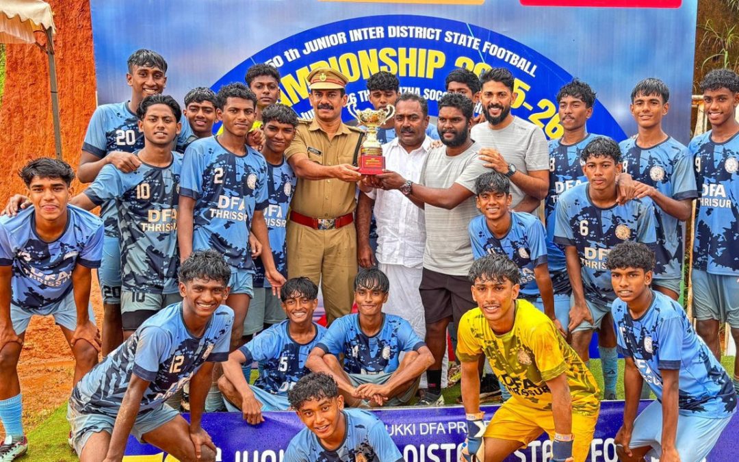 Thrissur Secures Third Place in KFA Junior Football Championship — Guests Felicitate the Team